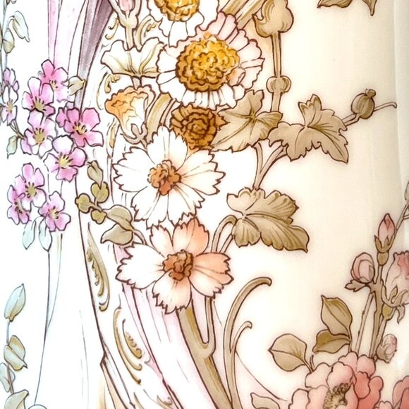 KAISER - Vintage 1960s 'La Boheme' Art Nouveau-Style Vase - MCM, Gold, Floral - Picture 3 of 12